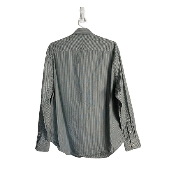 Johnston & Murphy Men's Tailored Fit Striped Button-Down Shirt - Picture 8 of 8